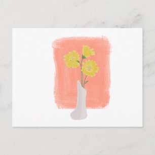 Postal Jarrón de Acuarela Floral para Cualquier Ocasión d