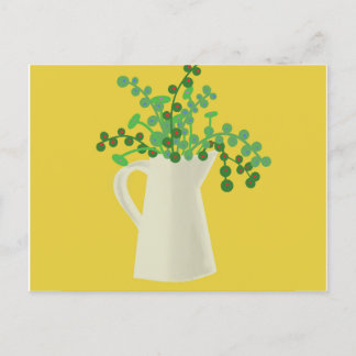 Postal Jarron y plantas