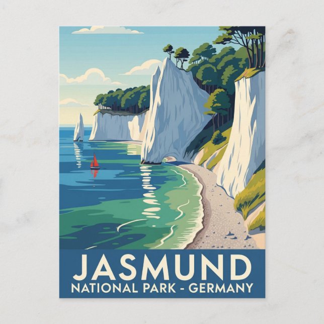 Postal Jasmund National Park Alemania Viaje (Anverso)