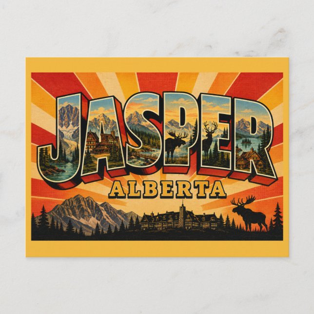 Postal Jasper Alberta Salvaje y Sereno (Anverso)