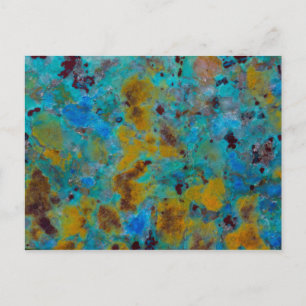Postal Jasper de crisocola azul manchado