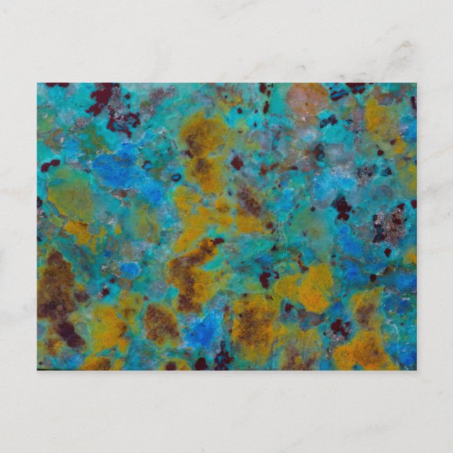Postal Jasper de crisocola azul manchado (Anverso)