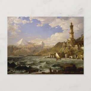 Postal Jasper Francis Cropsey - La costa de Génova