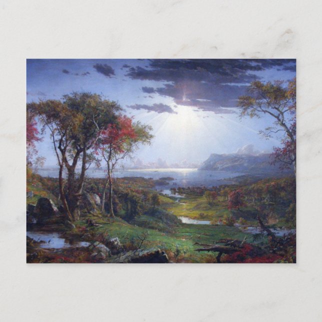 Postal Jasper Francis Cropsey - Otoño - Sobre el Hudson R (Anverso)