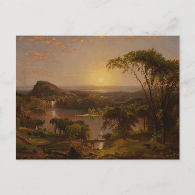 Postal Jasper Francis Cropsey - Verano, Lago Ontario (Anverso)