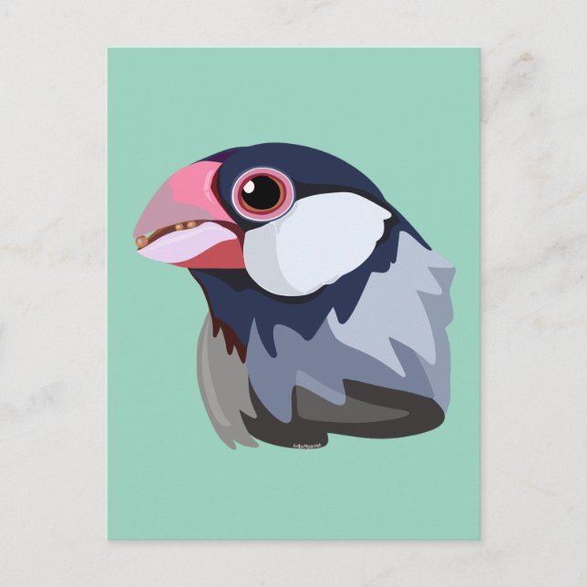 Postal Java Sparrow: simplificado (Anverso)