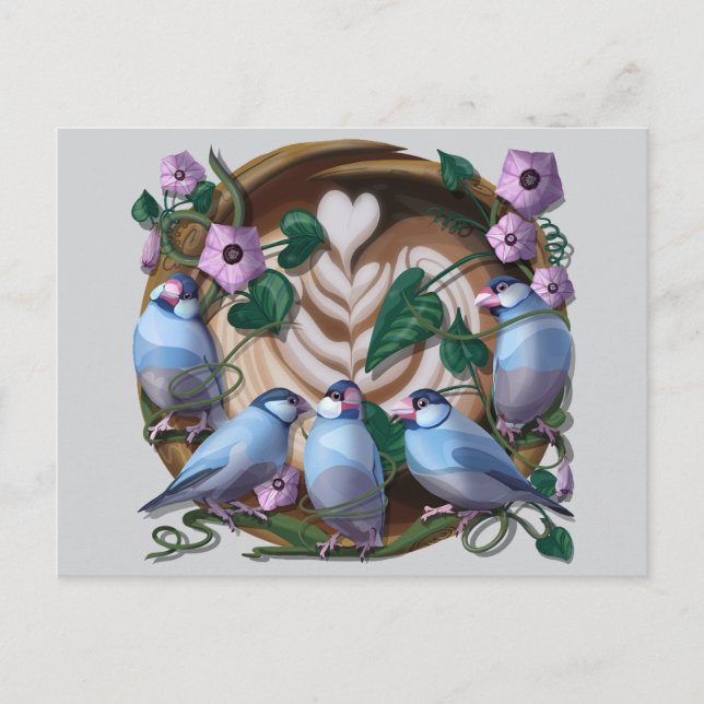 Postal Java Sparrows, Java Coffee (Anverso)