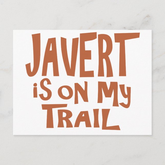 Postal Javert está en mi camino (Anverso)