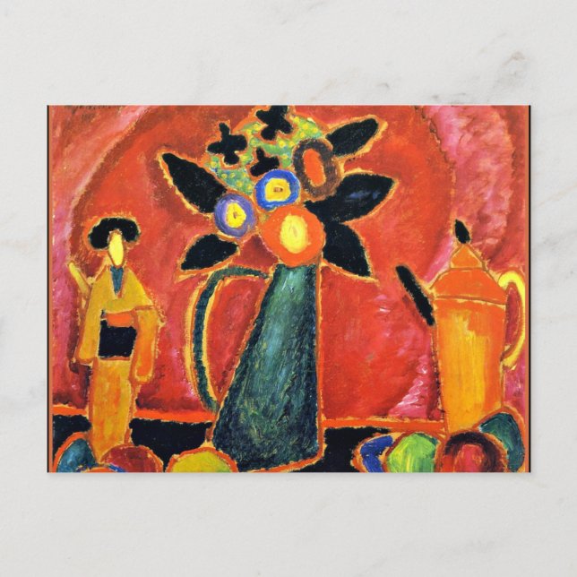 Postal Jawlensky - Flor japonesa (Anverso)
