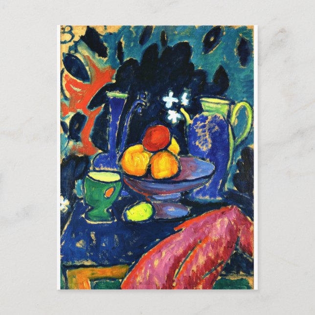 Postal Jawlensky - Todavía la vida con Jug (Anverso)