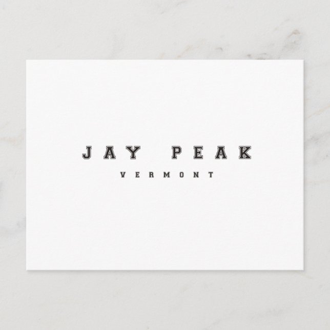 Postal Jay Peak Vermont (Anverso)