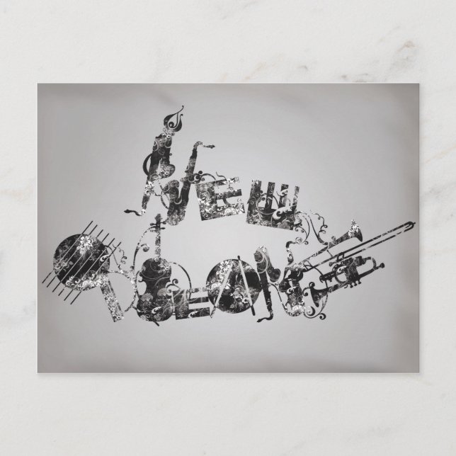 Postal Jazz de Nueva Orleans (Anverso)