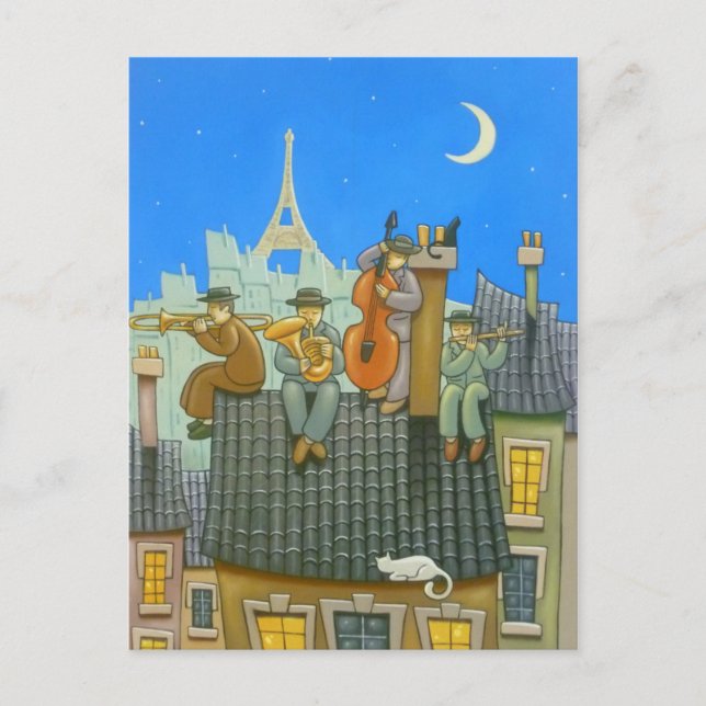 Postal Jazz de París (Anverso)