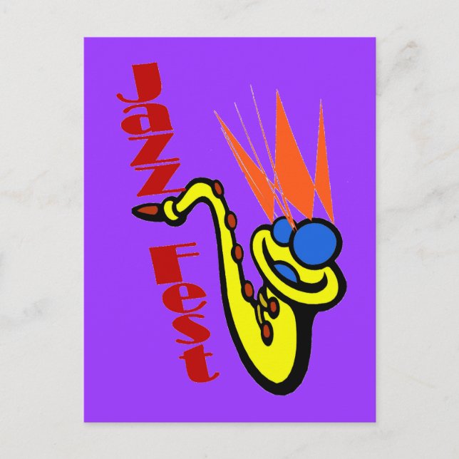 Postal Jazz Fest Sax (Anverso)