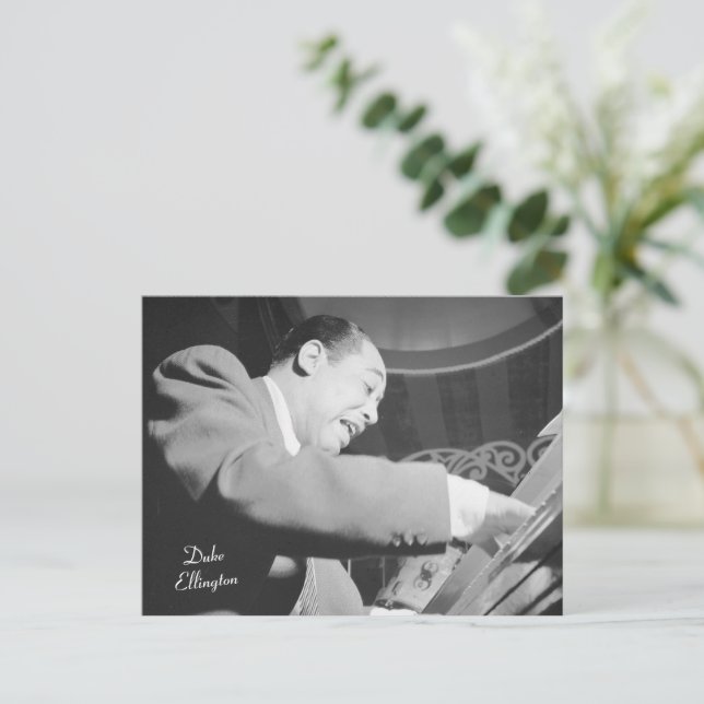 Postal Jazz Pianist Duke Ellington (Anverso de pie)