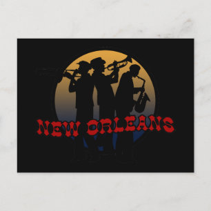 Postal Jazz retro de New Orleans