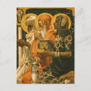 Postal JC Leyendecker Tres Reyes Magos Navidad Vintage