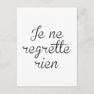 Postal Je Ne Regrette Rien