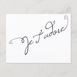 Postal Je T' adore