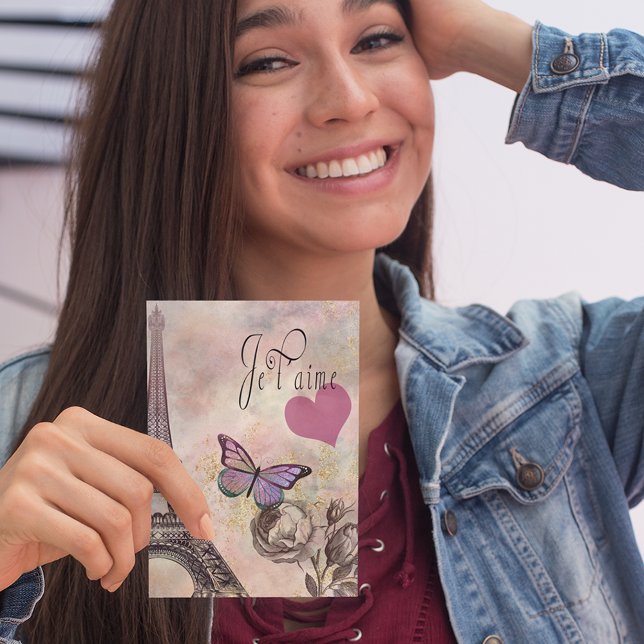 Postal Je T' Aime Vintage Valentine (Subido por el creador)