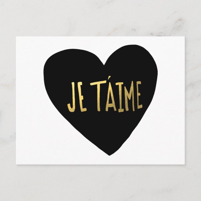 Postal Je T'aime (Anverso)