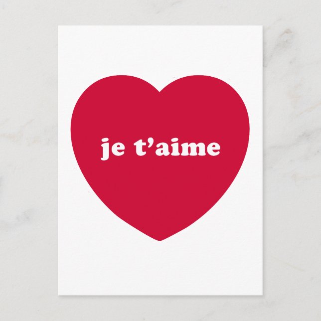 POSTAL JE T'AIME (Anverso)