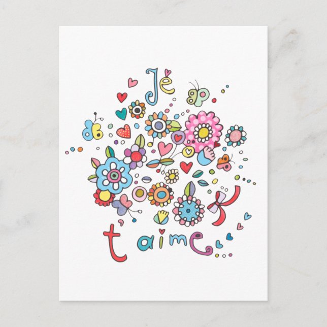 Postal Je T'Aime (Anverso)