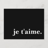 je t'aime.