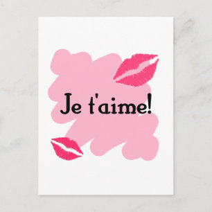 Postal ¡Je t'aime! - Francés te amo