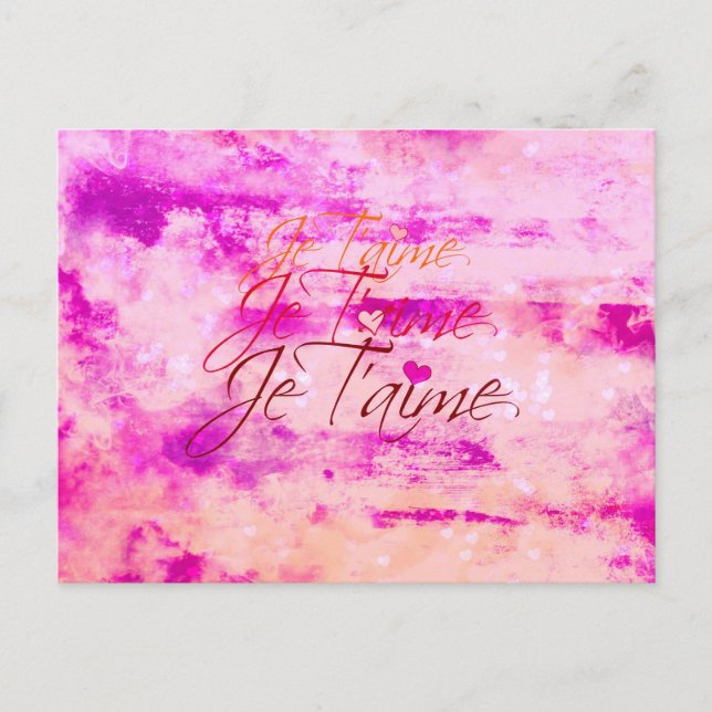 Postal Je T'aime, nuevo (Anverso)
