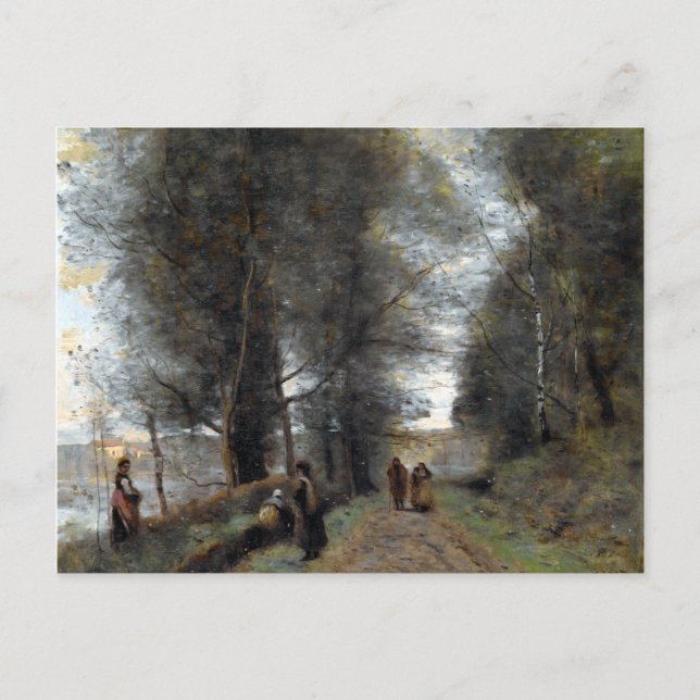Postal Jean-Baptiste-Camille Corot Ville d'Avray (Anverso)