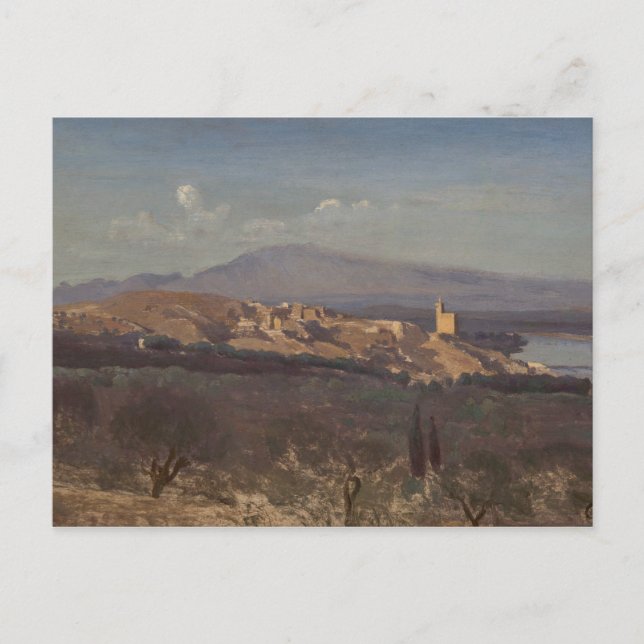 Postal Jean-Baptiste-Camille Corot-Villeneuve-les-Avignon (Anverso)