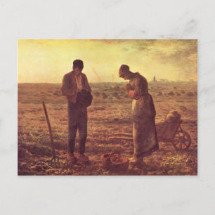 Postal Jean-Francois Millet - El ángel