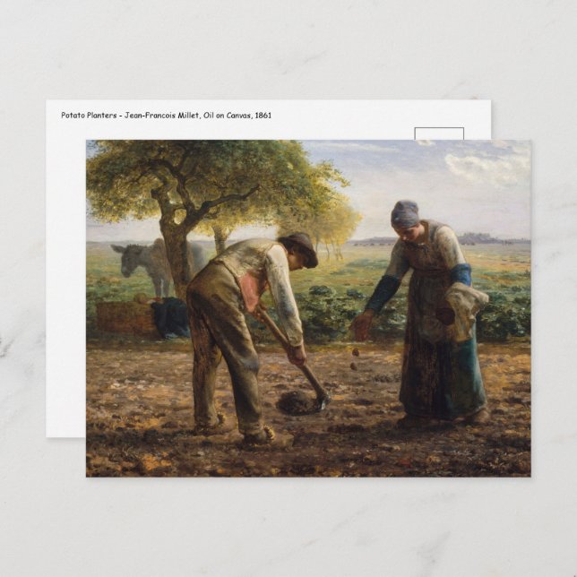 Postal Jean-Francois Millet - Planeadores de Papa (Anverso / Reverso)
