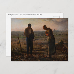 Postal Jean-Francois Millet - The Angelus