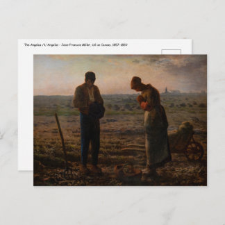 Postal Jean-Francois Millet - The Angelus