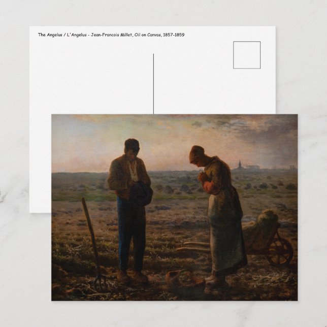 Postal Jean-Francois Millet - The Angelus (Anverso / Reverso)