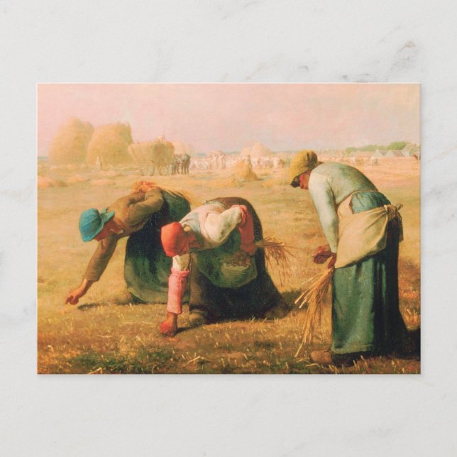 Postal Jean Francois Millet - The Gleaners 1857 (Anverso)