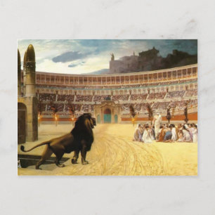 Postal Jean Gerome - La última oración de los mártires cr