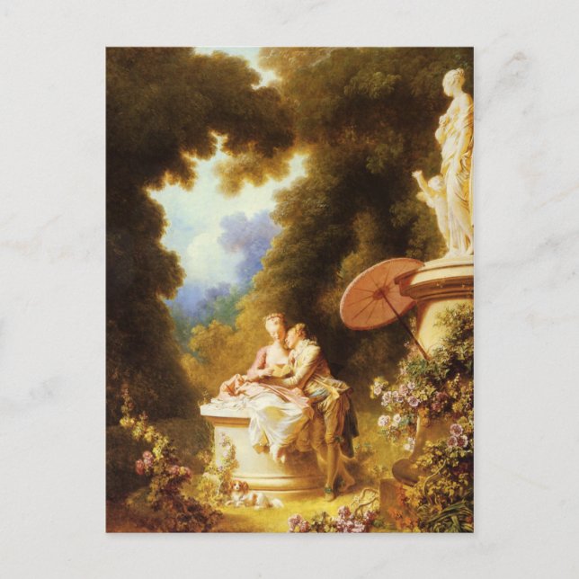 Postal Jean-Honoré Fragonard Bella Artes (Anverso)