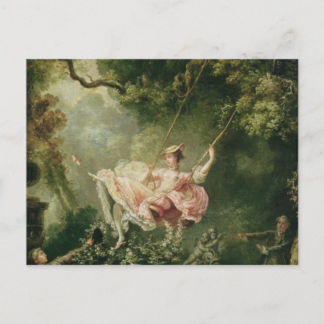 Postal Jean-Honoré Fragonard - El Swing (Anverso)