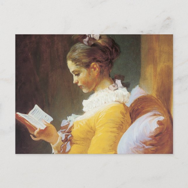 Postal Jean-Honore Fragonard The Reader (Anverso)
