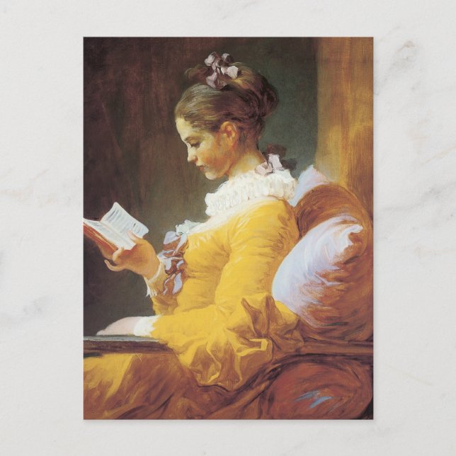 Postal Jean-Honore Fragonard The Reader (Anverso)