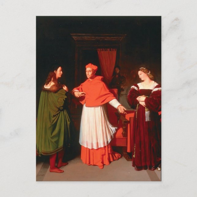 Postal Jean Ingres- Los esponsales de Rafael (Anverso)