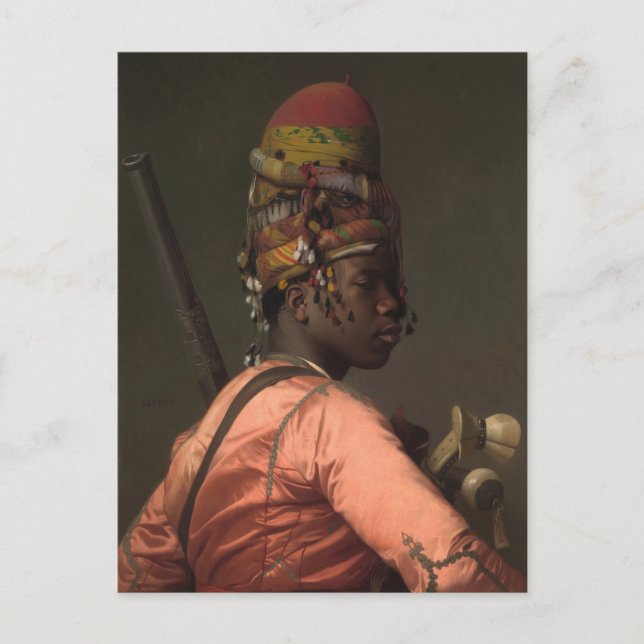 Postal Jean-Leon Gerome Black Bashi-Bazouk alrededor de 1 (Anverso)