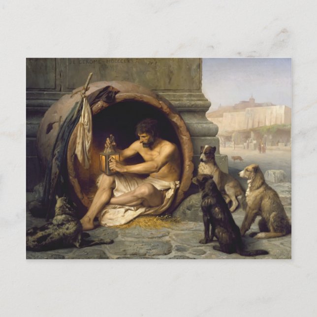 Postal Jean-Leon Gerome-Diogenes (Anverso)