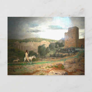 Postal Jean-Leon Gerome - Entrada del Cristo en Jerusalén