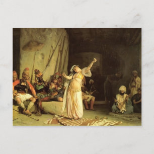 Postal Jean-Leon Gerome - La danza de Almeh