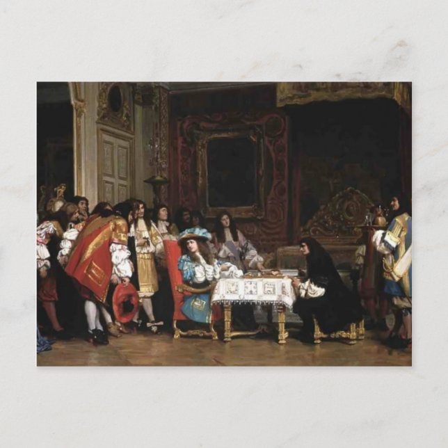 Postal Jean-Leon Gerome-Louis XIV y Moliere (Anverso)