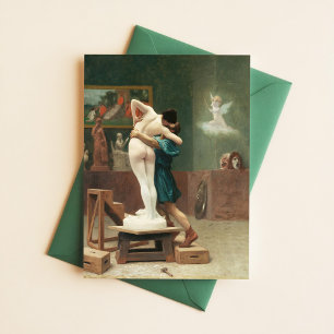 Postal Jean-Leon Gerome Pygmalion y Galatea Myth Art